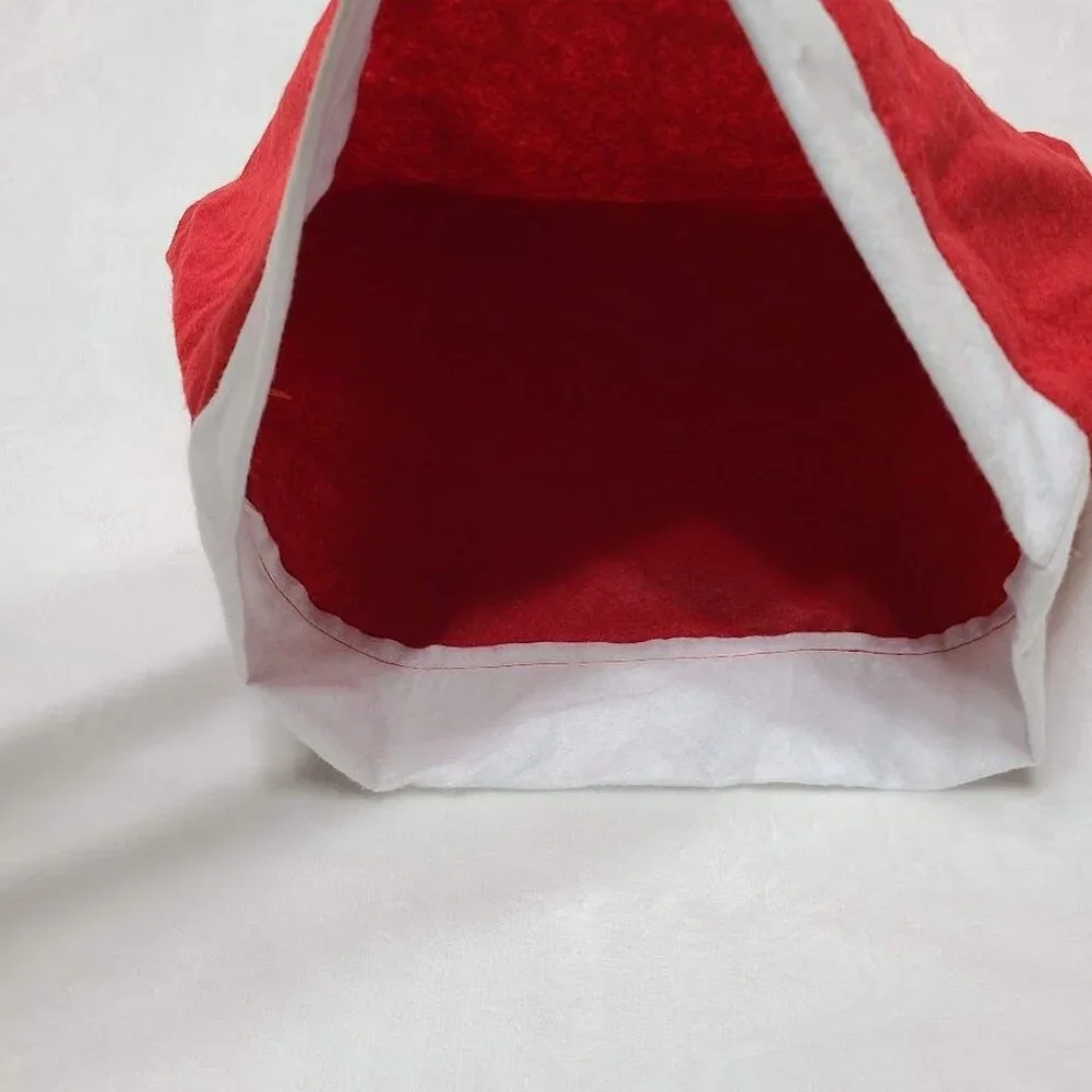 Giant Christmas Red Santa Hat Big Snowman Skeleton Oversize 19" X 23" - Picture 4 of 6